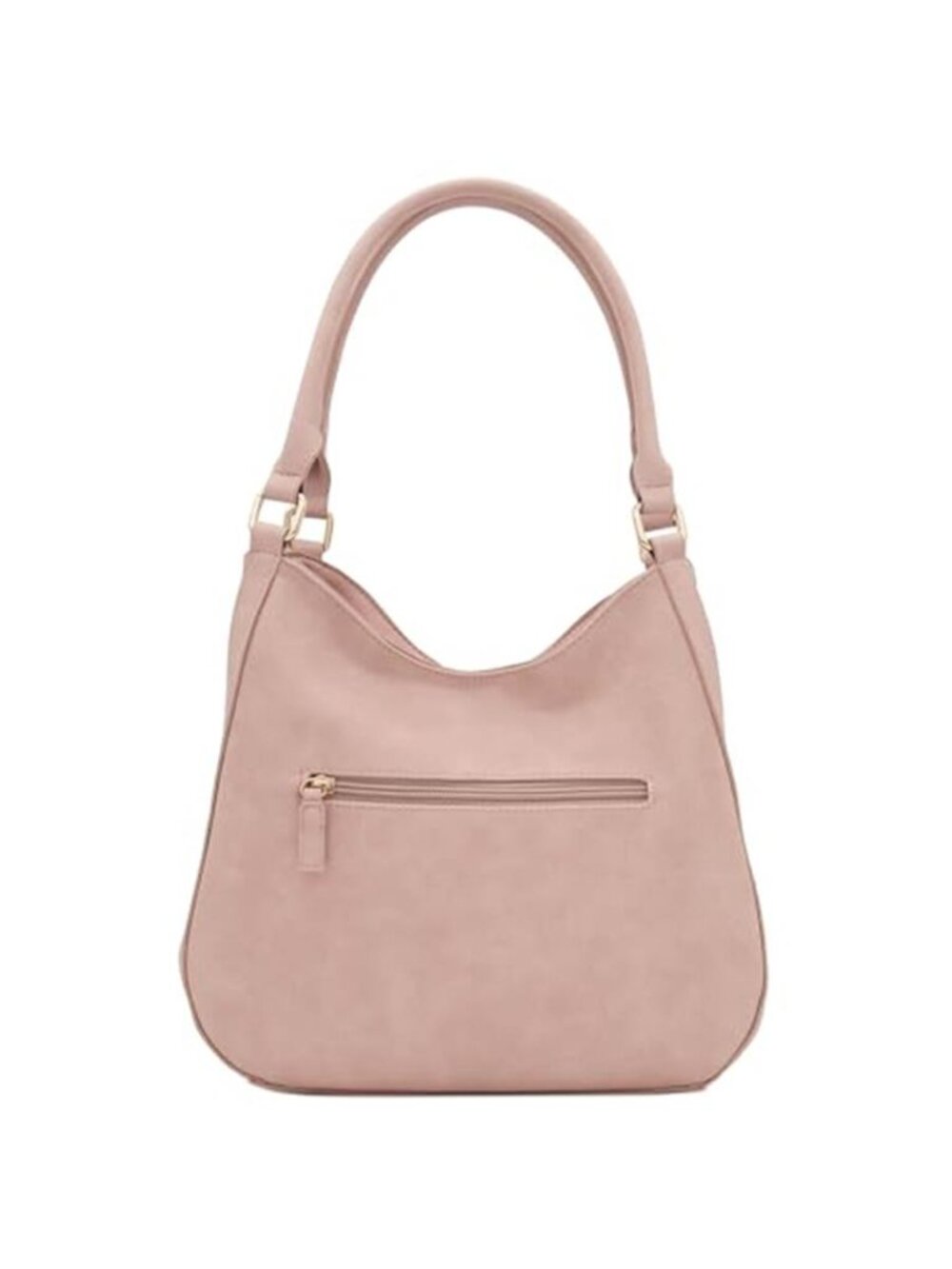 Medium Faux Leather Hobo Shoulder Bag Zip Top Handbag Tote Purse Everyday Carry - Picture 5 of 6
